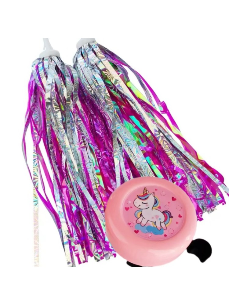 1 Set Fietsbel & Streamers Fiets Pinwheel voor Kinderen Kleurrijke Kinderfiets Decor Accessoires Perfect Kerstcadeau: Rood