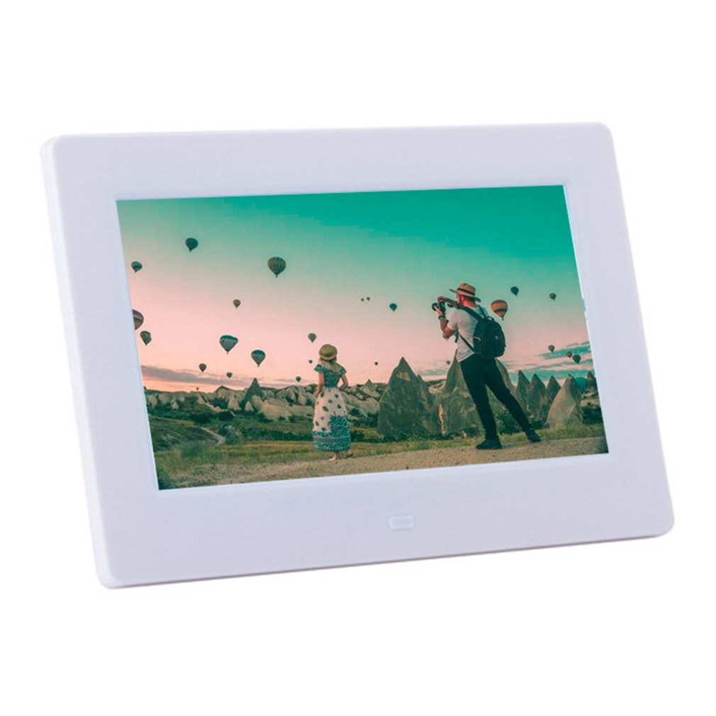 7 tommer digital fotoramme  x08e -  digital billedramme med ips display bevægelsessensor usb og sd-kortspor fjernbetjening: Hvid