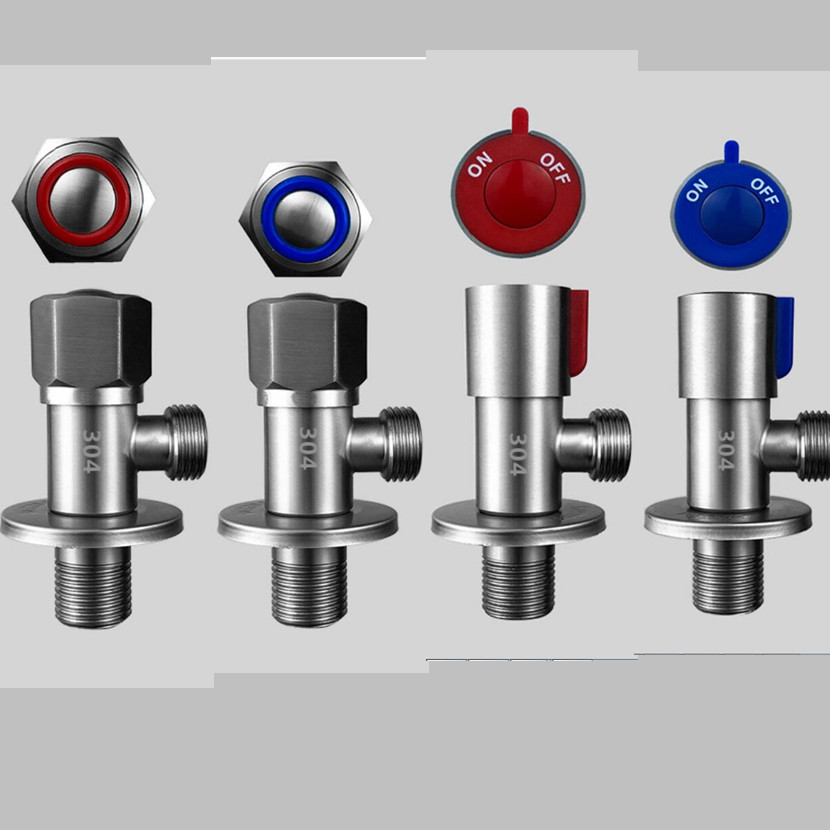 SUS304 Stainless Steel Full Copper Valve Core Triangle Valve Valve Water Heater Kitchen Bathroom Toilet Angle Valve