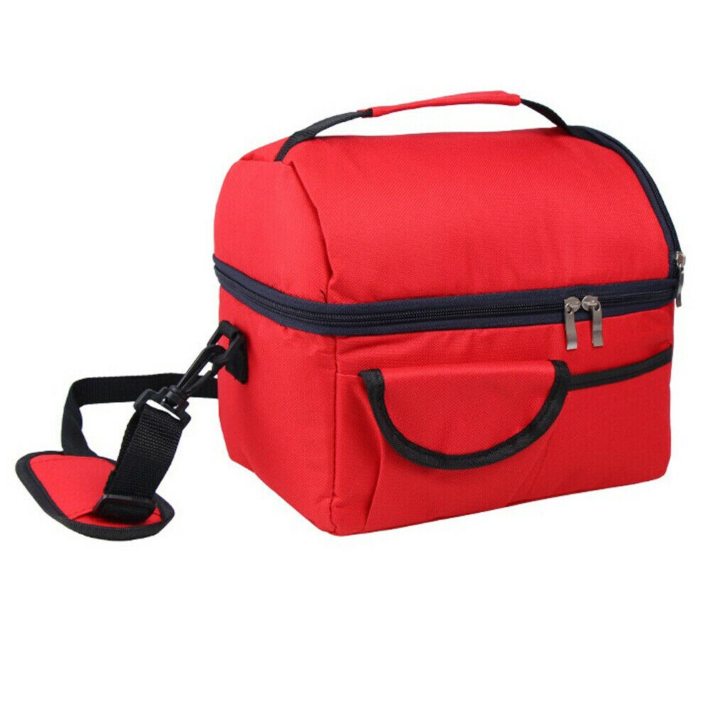 Insulated Lunch Box Tote Bag Lunch Bags For Men Women Adult And Cold Food Thermal Cooler: Red