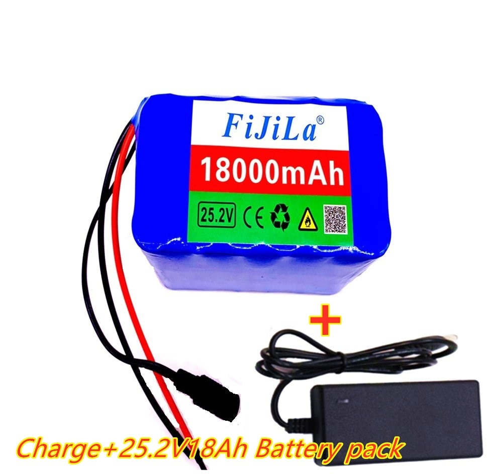 6s3p 24V 18Ah 18650 Batterij Lithium Batterij 25.2V 18000Mah Elektrische Fiets Bromfiets/Elektrische/Li Ion batterij Met Oplader