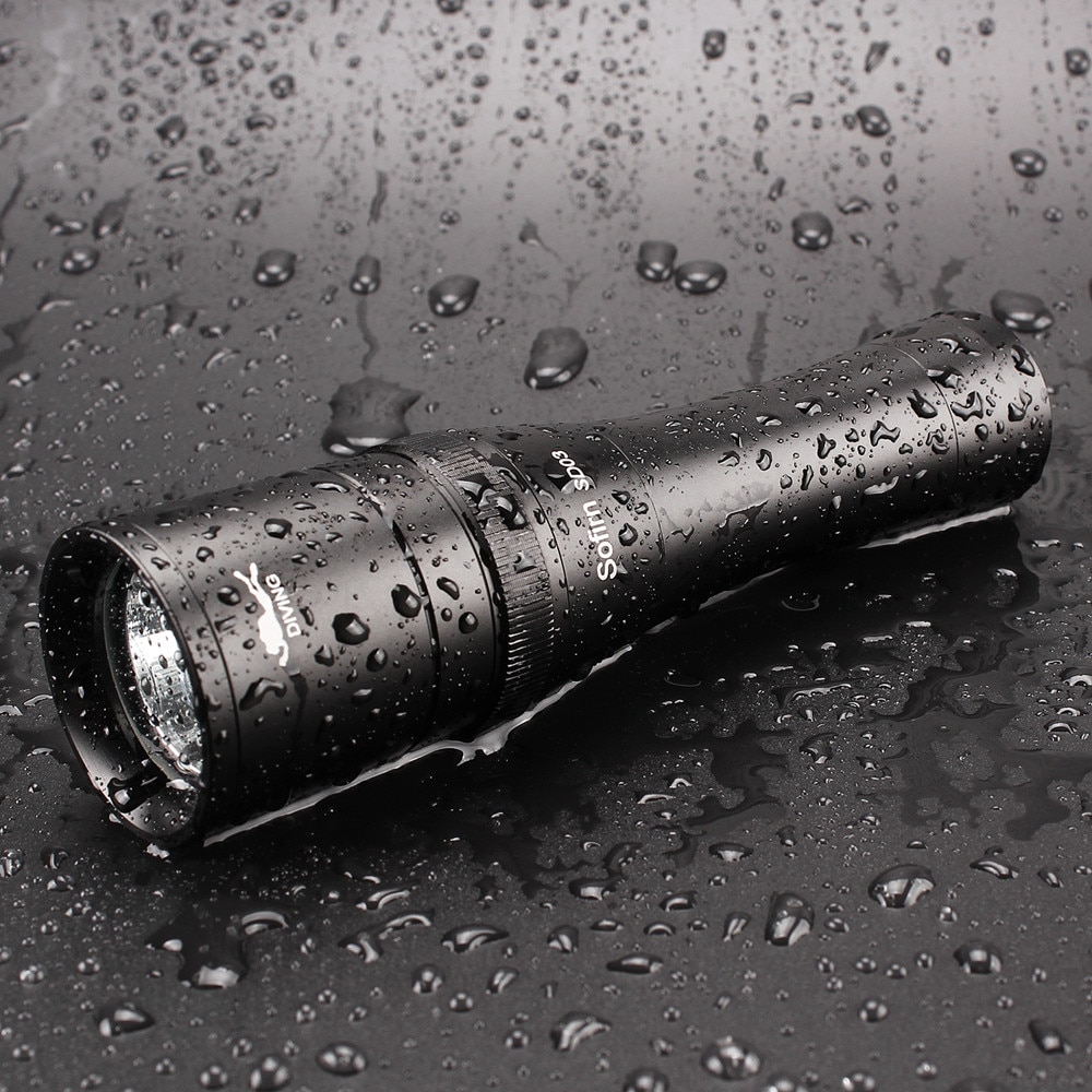 Sofirn SD03 Scuba Diving Flashlight 18650 Dive Light Torch Underwater Powerful Cree XM-L2 LED Flashlight Waterproof Diving Lamp