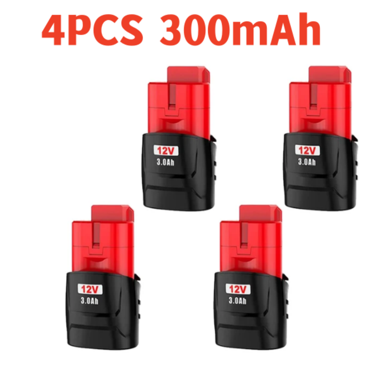 2 st.  m12- pack batterier till milwaukee 3000 mah litiumjonbatteri 48-11-2411 ersättning för milwaukee  xc 48-11-2410 48-11-2420 elverktyg: Beige