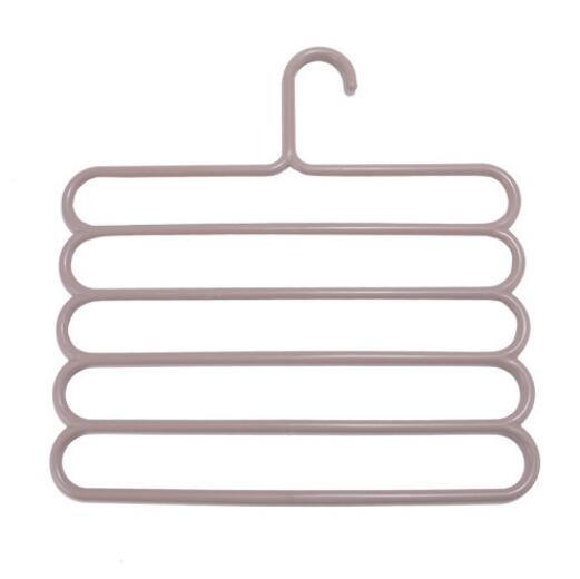 Verse Plastic Thuis Nut Broek Rack Broek Opbergrek Multi-layer Antislip Garderobe Broek Rack: brown