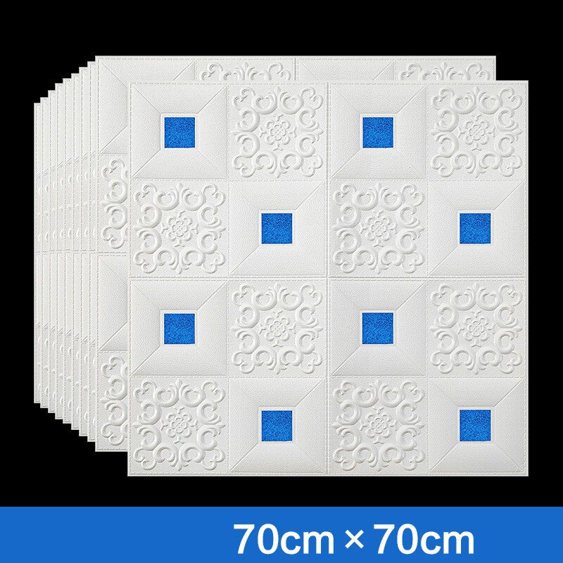 3D Roof Ceiling Wallpaper PVC Waterproof Self-adhesive Foam Wallpaper Living room Bedroom Roof Ceiling Contact Paper Decor Decal: H / 77x70cm