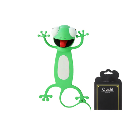3D Stereo Bookmark Cute Cartoon Animal Marker Kawaii Cat Panda Bookmark Of Pages Kids School Stationery Supplies: Gecko