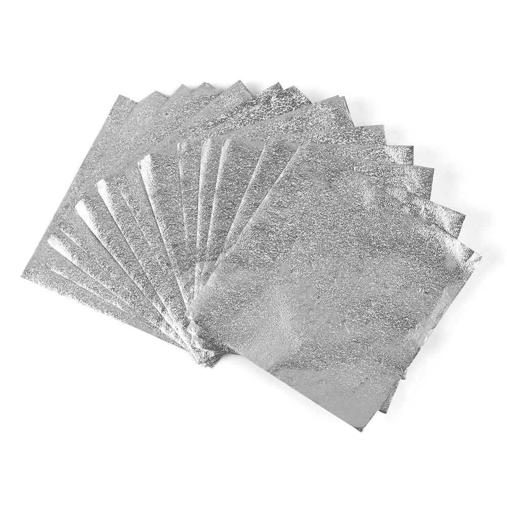 100 Stuks Diy Metalen Embossing Kleur Tin Voedsel Bakdecoratie Inpakpapier Snoep Chocolade Aluminiumfolie Pakket Papier