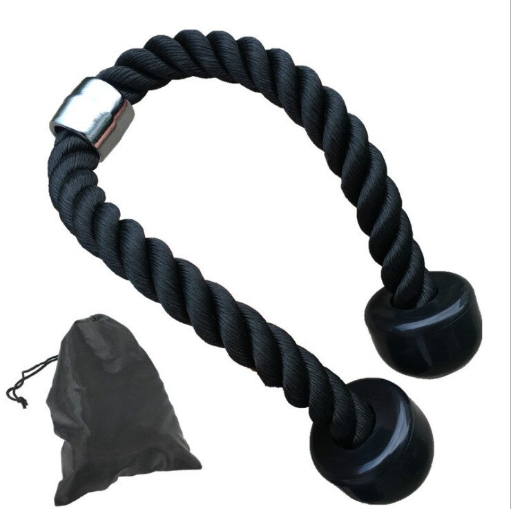 7 stk/sett triceps tau abdominal crunches kabel pull down laterals biceps muskel trening fitness body building gym pull rope: Beige