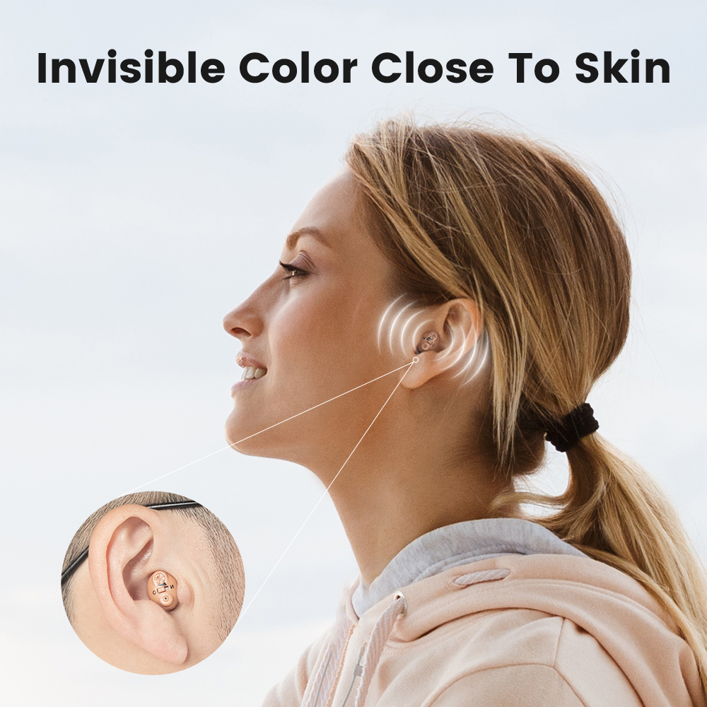 Mini Rechargeable Hearing Aid Digital ITE Hearing Aids Adjustable Tone Sound Amplifier Portable Elderly Digital Hearing Aid