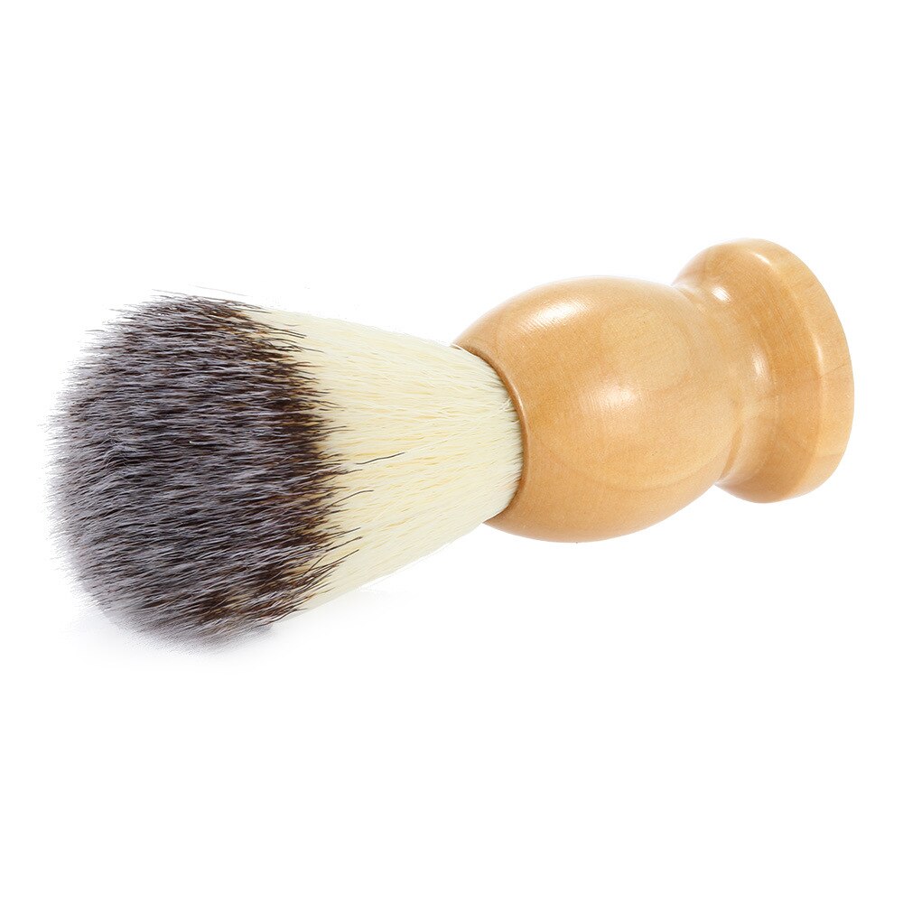 ELECOOL hommes blaireau avec manche en bois pur Nylon pour hommes visage nettoyage rasage masque cosmétiques outil