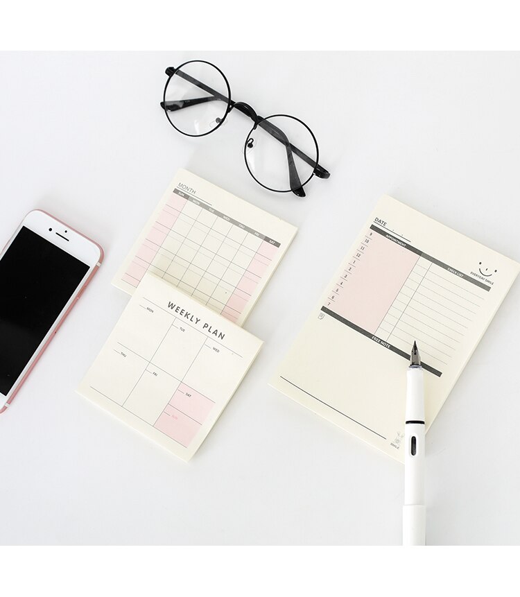 Cute Kawaii Weekly Monthly Work Planner Book Diary Agenda Dokibook For Kids School Supplies