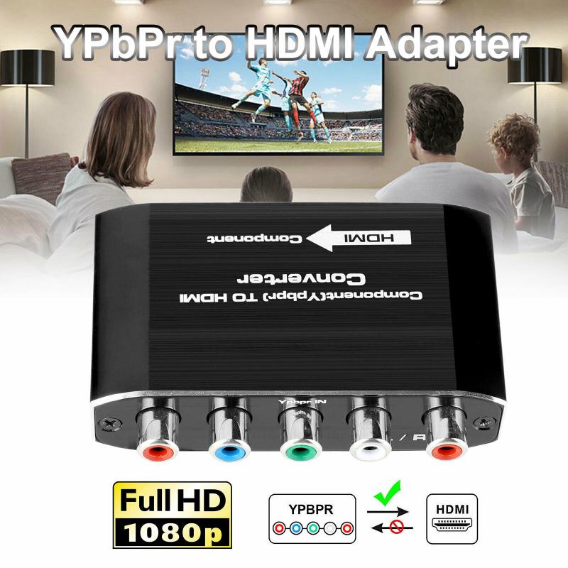 5 RCA YPbPr To HDMI Component Supports 4K RGB Video Audio Converter Adapter HDTV Monitor With Power Adapter