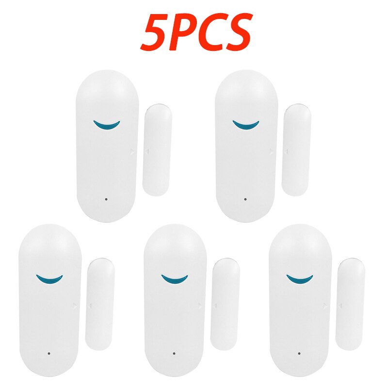 Tuya WiFi Door Sensor Smart Door Open/Closed Detectors Wifi Window Sensor Work With Alexa Google Home Smart Life App: 5 pieces