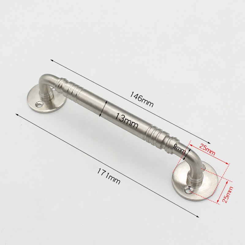 KAK Stainless Steel Door Handles for Interior Doors Bedroom Kitchen Door Pulls Fire-proof Door Handle Cabinet Handle Hardware: Length 171mm