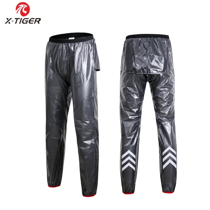 X-TIGER Cycling Rain Pants Reflective Rain Pants Waterproof MTB Cycling Outdoor Sports Multi-use Hiking Camping Rain Trouser: Black / M