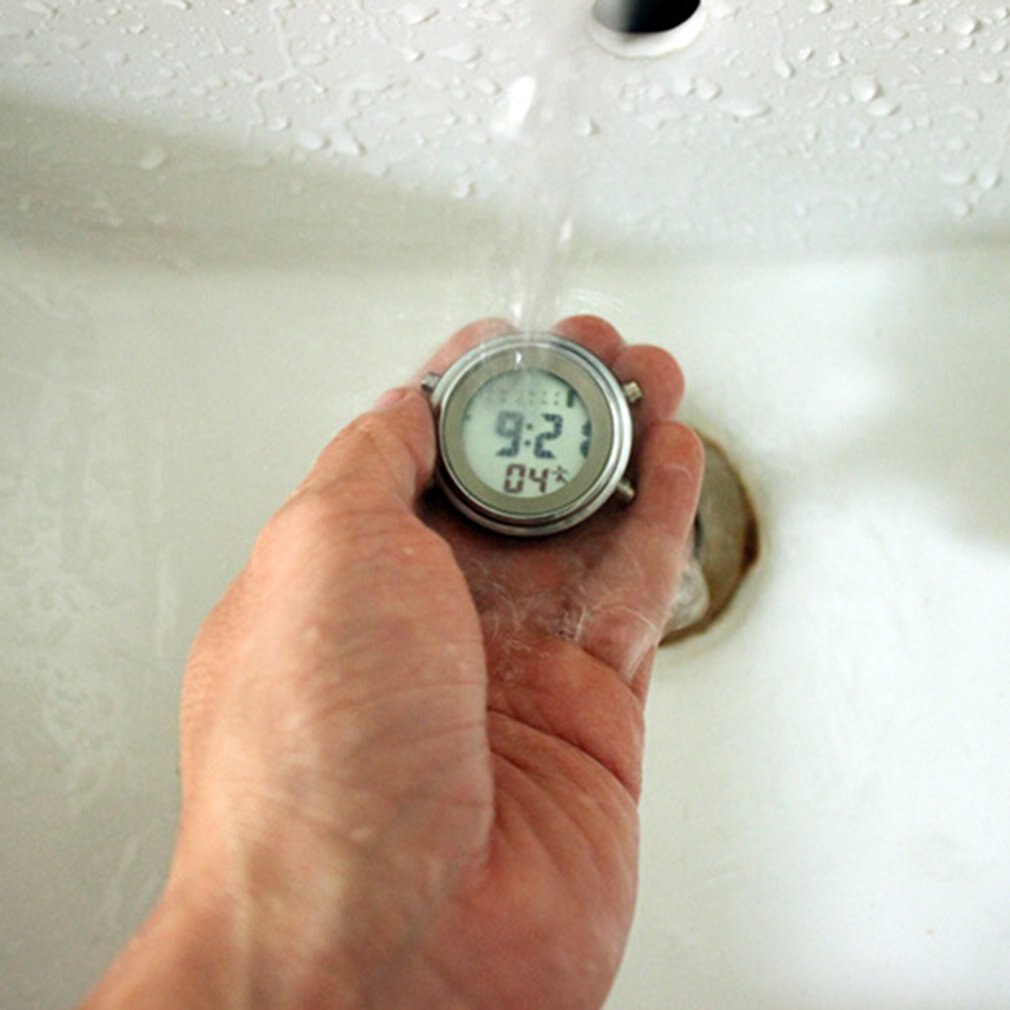 Mini Waterproof Clock Electronic Clock Alarm Calendar Display Timer Luminous Function Multi-functional Stylish Simple