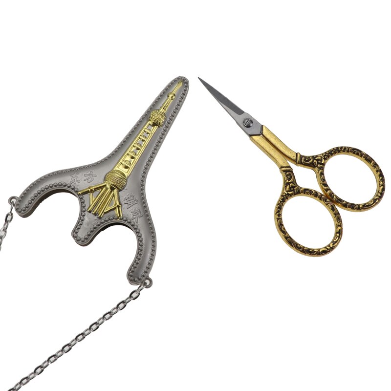 Stainless steel safety sewing scissors set with jacket chain Embroidery and sewing work