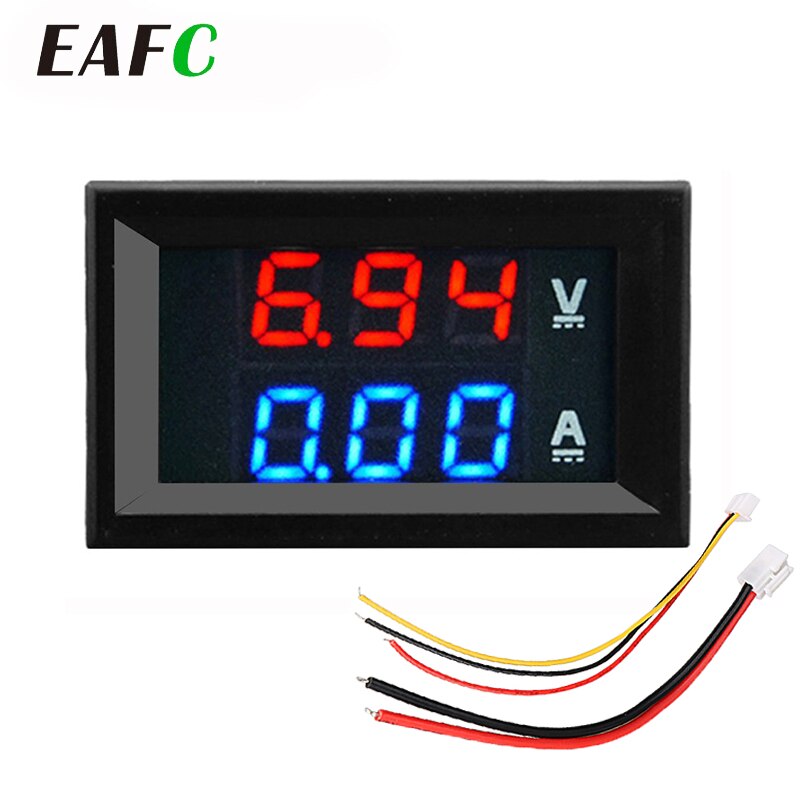 Dc 100V 10A Digitale Voltmeter Amperemeter Led Display Met Kabel Volt Ampere Meter Mini Digitale Voltmeter Gauge Multimeter