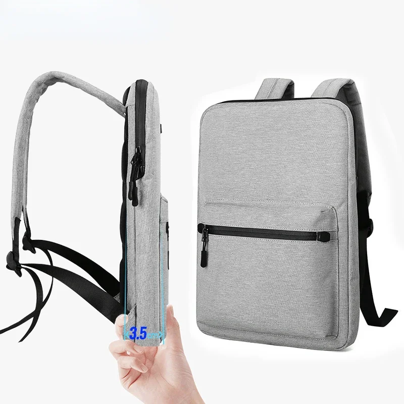 Ultra-Dunne Laptop Rugzak Voor 14 "15.6" Laptop Man Tas Multi-Use Vrouwen Werktas Waterdichte Dunne Computer Backbag