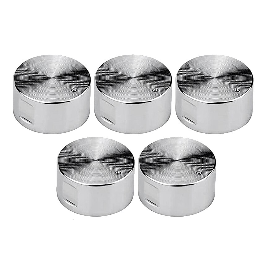 5 Stuks Metalen Gasfornuis Knoppen Fornuis Regelbereik Oven Knop Brander Knop Gas Kookplaat Schakelaar Keuken Vervanging Accessoires 6mm: Default Title