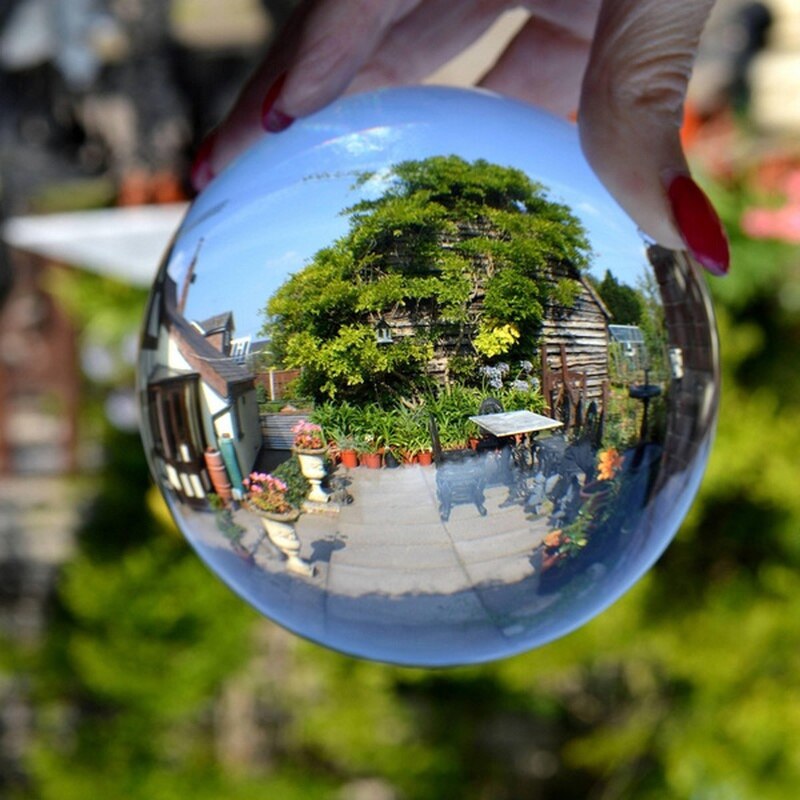 Crystal Ball Large Transparent Photography Glass Sphere Photo Shooting Props Lens Transparent Round Artificial Ball Decor