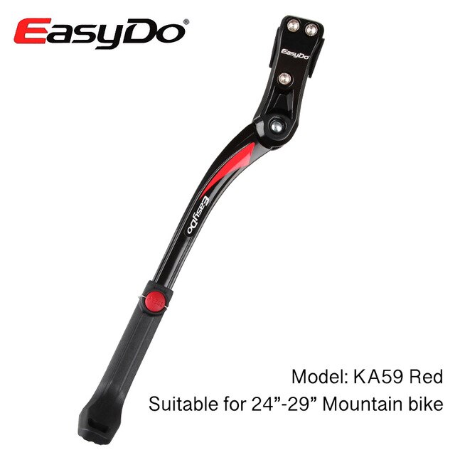 Easydo 24 " -29 " mtb racefiets standaard parkeerrekken mountainbike ondersteuning zijstandaard voetensteun verstelbaar 34-41cm: Ka59- rode