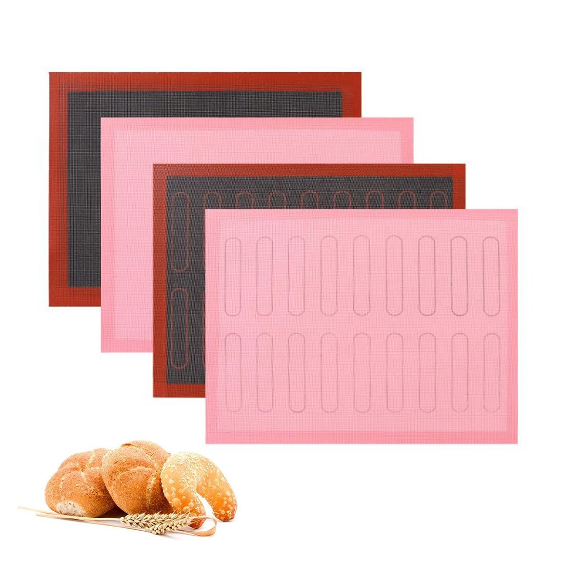 R tapis de cuisson pour Biscuit pain Biscuit bouffée Eclair perforé Silicone pâtisserie antiadhésive tapis outil résistant à la chaleur four feuille ligne
