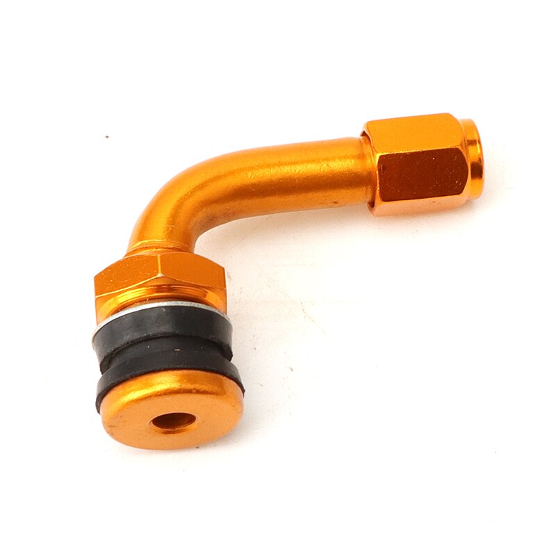 1 Pcs Alloy Rubber Straight valve/bend valve Tubeless Tyre Bicycle Auto Parts Tire Valve Accessories 5 colors: gold bend