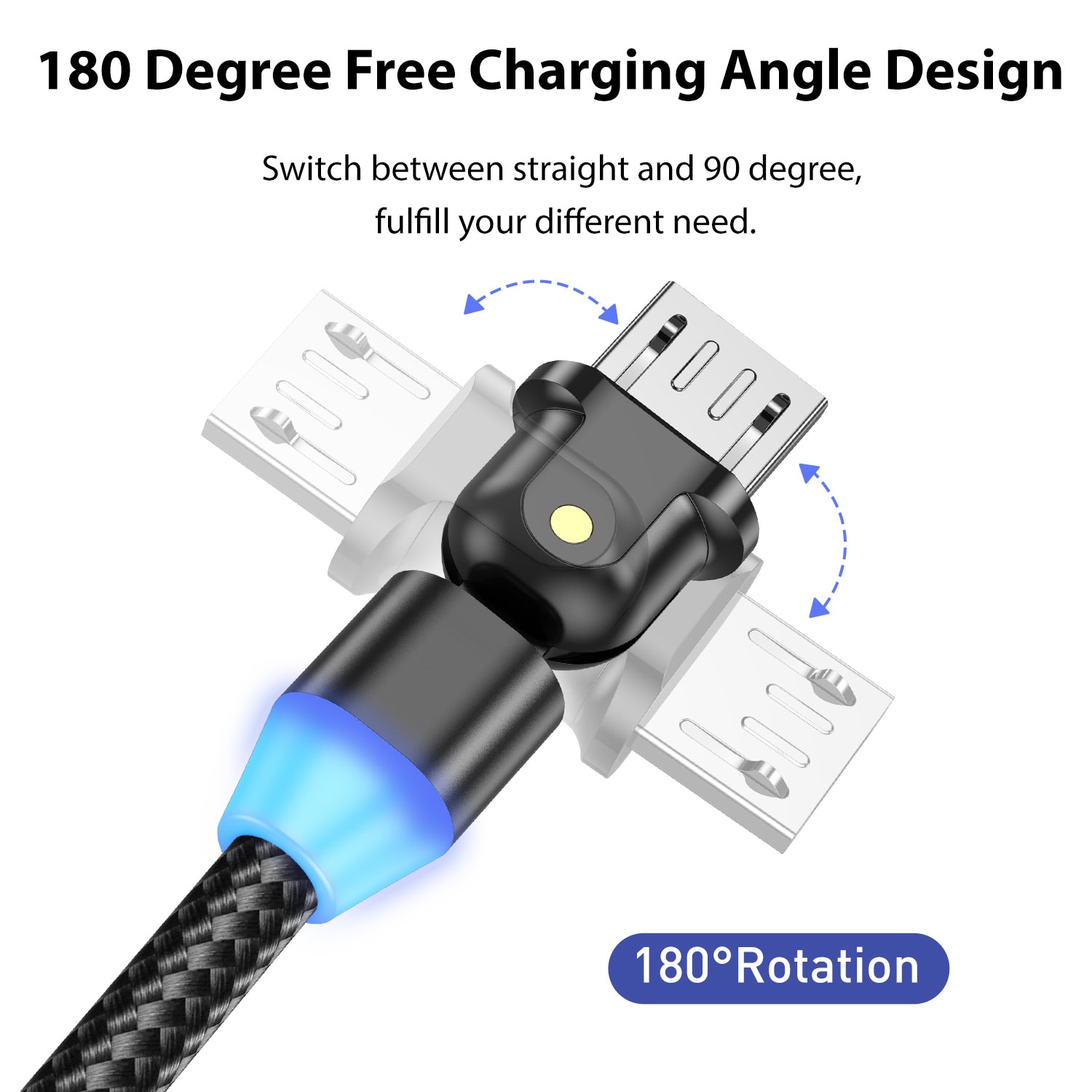USLION Micro USB Cable Fast Charger Andriod Mobile Phone Microusb Charge Data Cord Charging For Samsung S6S7 Xiaomi Redmi note 4