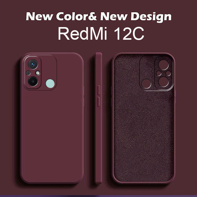 Xiaomi redmi 12c hoesje 12c origineel, vloeibaar siliconen, 6.71 inch 12 c wereldwijde versie,  mi 12c .