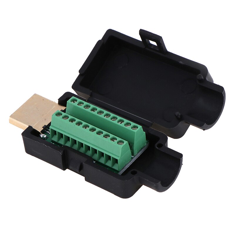 Spec we 1 PC HDMI maschio 19 P terminali Breakout spina connettore senza saldatura con coperchio Groothandel