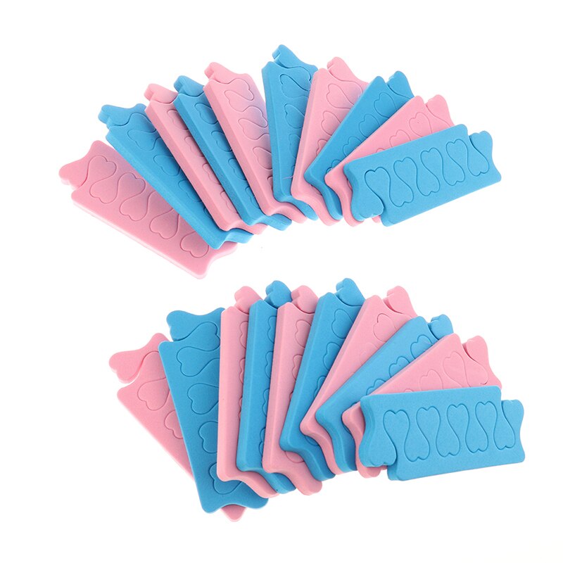 20 stk uv gel polish belegg mykt skum svamp finger tå separator finger separator nail art fotpleie manikyr pedikyr fleksibel