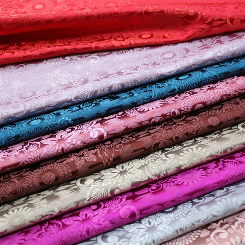 CF943 12 couleurs chinois traditionnel soie brocart tissu chinois mariage vêtements taie d'oreiller tissus bricolage matériaux Textiles de maison