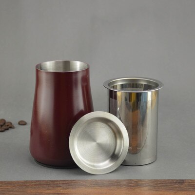 304 stainless steel coffee fragrance-smelling cup sifter Fresh Ground Coffee sieve shaker sifting device: Light Green
