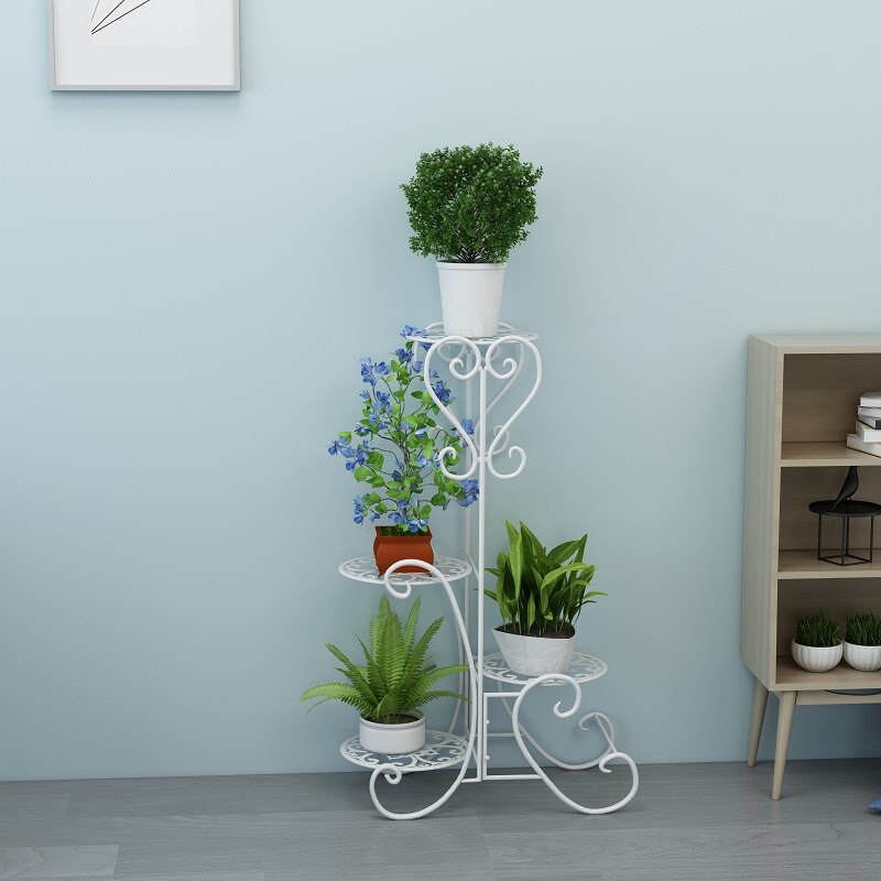 European Wrought Iron Flower Stand Floor Hanging Orchid Shelf Multi-layer Indoor Green Pot Rack Balcony