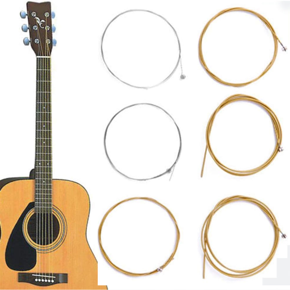 Gitaar/Ukelele Snaren 4/6 Stuks/set Zuiver Koper Snaren 1-6 Voor Akoestische Gitaar Ukelele Bas Snaren Klassieke Akoestische folk