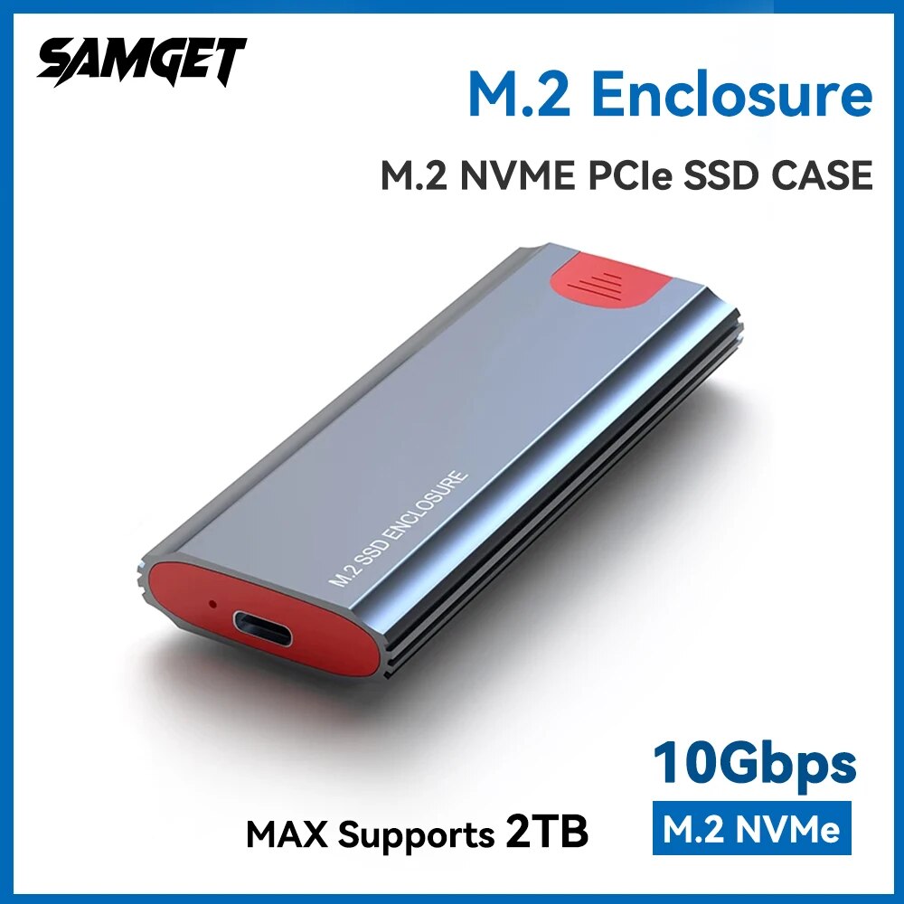 Samget m2 nvme ssd fall 10gbps ssd box m.2 nvme ssd zu usb 3,1 gehäuse typ a zu typ-c kabel für m.2 ssd mit otg
