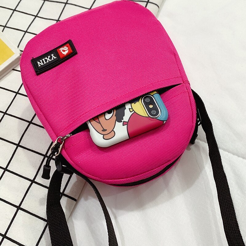 Mini mobiltelefonväska liten väska väska trendiga män och kvinnor med samma stil messenger bag student väska canvas