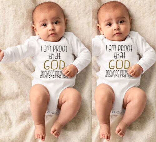 0-24M Newborn Baby Boys Girls Long Sleeve O-Neck Letter Bodysuits Playsuit Outfit Summer Sunsuit Baby Clothes