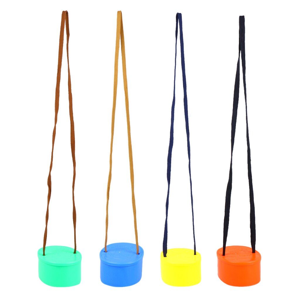 1 Pair Children's Thickened Elliptical Stilt Balance Trainer Kids Balance Training Plaything (Red)