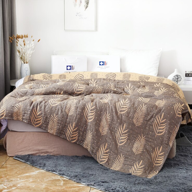 Garza di cotone Mussola Coperte E plaid Coperta per Letto Divano proprietà aria Condizionata Copriletto per Adulti: 4 / 200x230cm