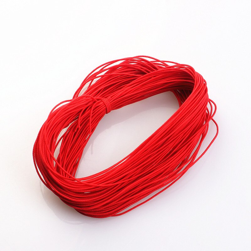 1mm 24M Geflochtene Elastische Schnur Perlen Themen Stretch String Stoff Crafting Schnüre für Schmuck Machen 23 Farben: Big Red