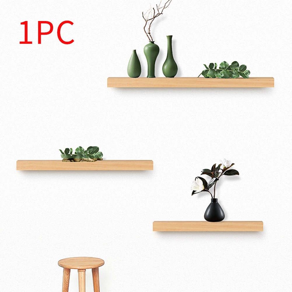 1PC Wall Shelf Holders Organizer Living Room Craft Decorative Bracket Floating Bathroom Home Office Storage Rack Wood Board