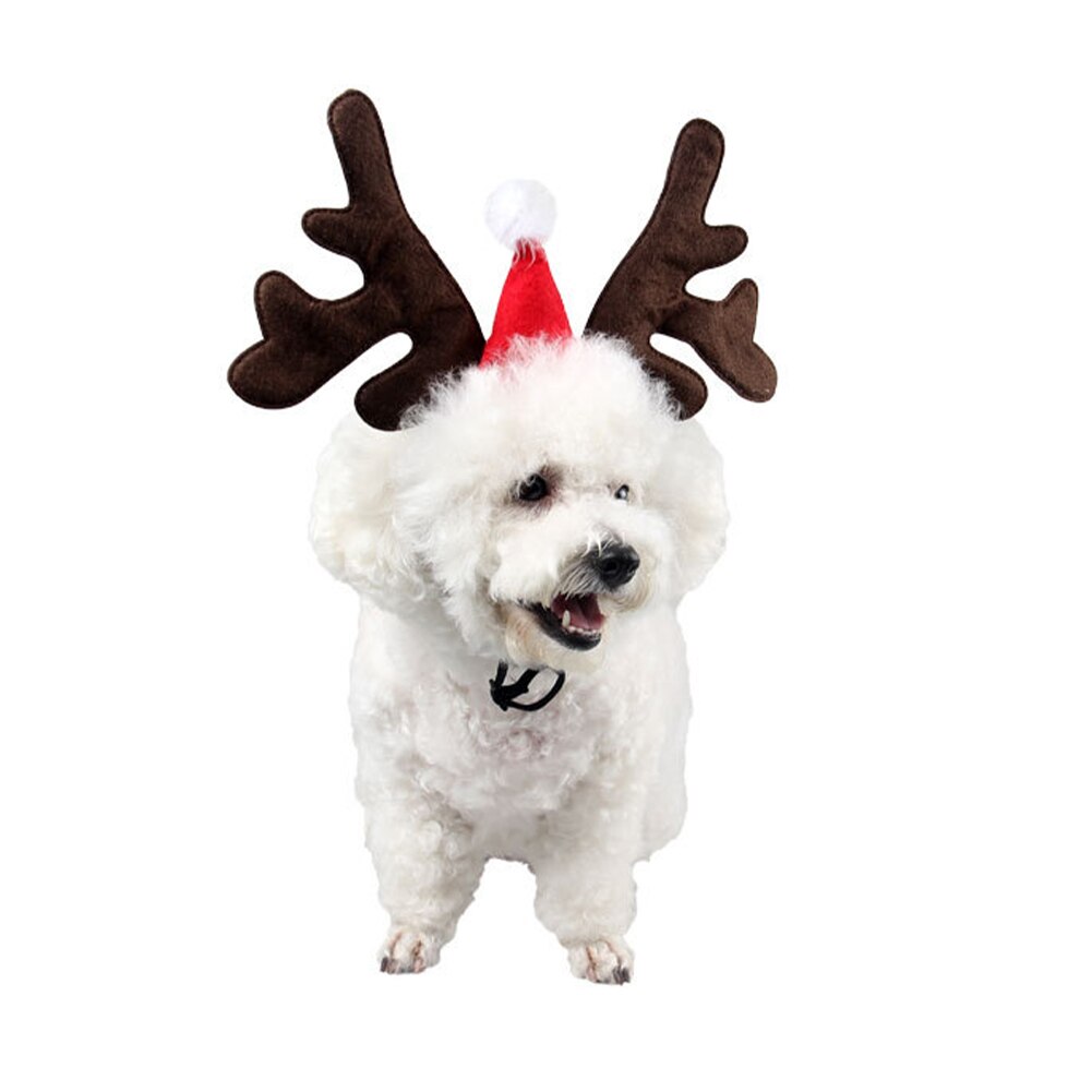 Korte Pluche Dierbenodigdheden Kerst Kostuum Party Katten Elk Rendier Antler Cosplay Verstelbare Hond Hoofdband Festival Elastische