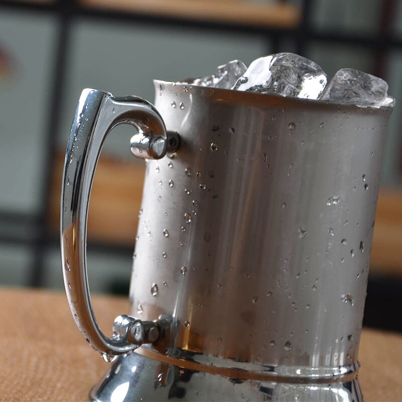 Flame Cocktail cups Stainless steel beer mug handle large mug ice flame cocktail stainless steel cup
