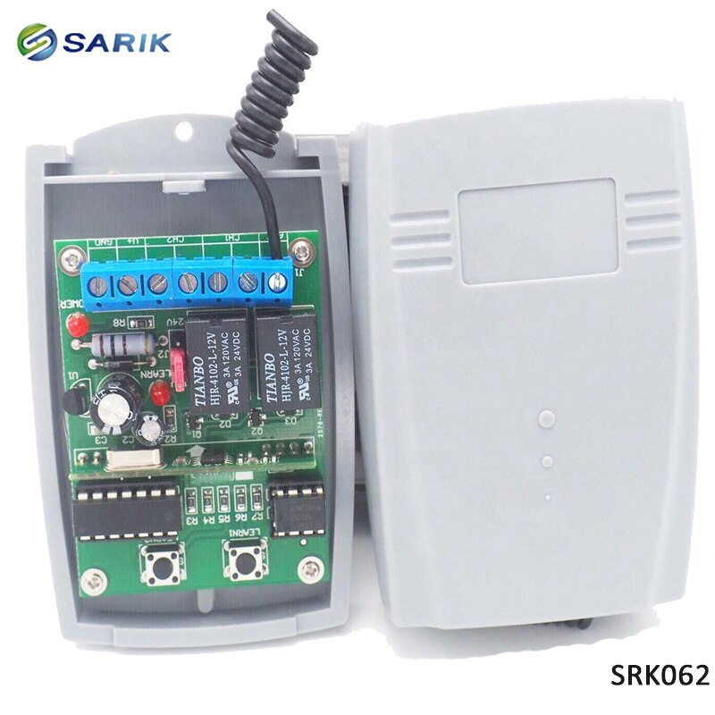 2 kanals port garageport fjernbetjening modtager 433 mhz rullende kode modtager fjernbetjening kontakt