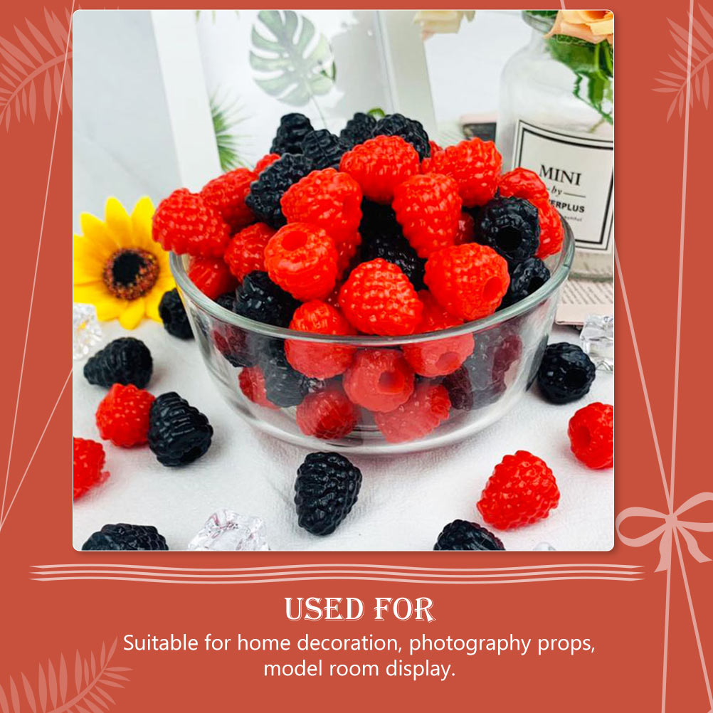 10Pcs Plastic Raspberry Model Simple Cabinet Raspberry Decor Photo Prop Simulated Fruit Models