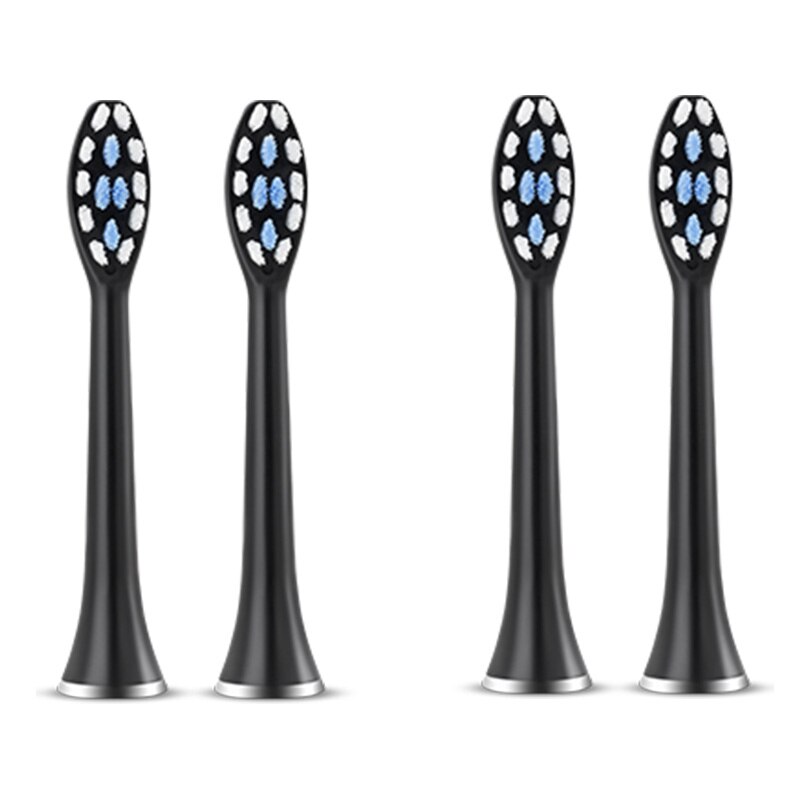Brosse à dents électrique Sonic pour femme, MUTTUS MTS3800 étui de voyage activer, 6 têtes de brosse, 5 Modes 15 expérience de brossage: Black Heads