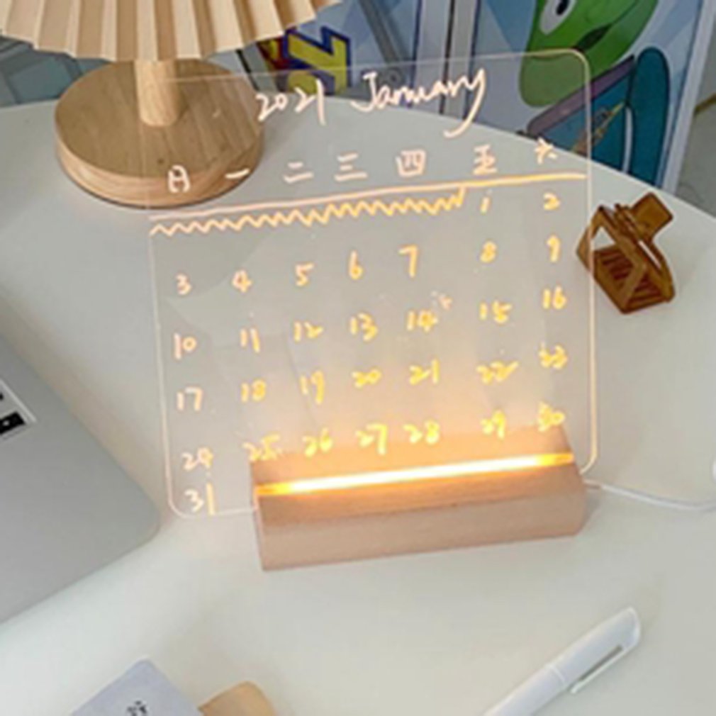 Transparent Acrylic Note Board Message Memo Board for Sticky Notes Name Card Phone Holder Desktop Decoration