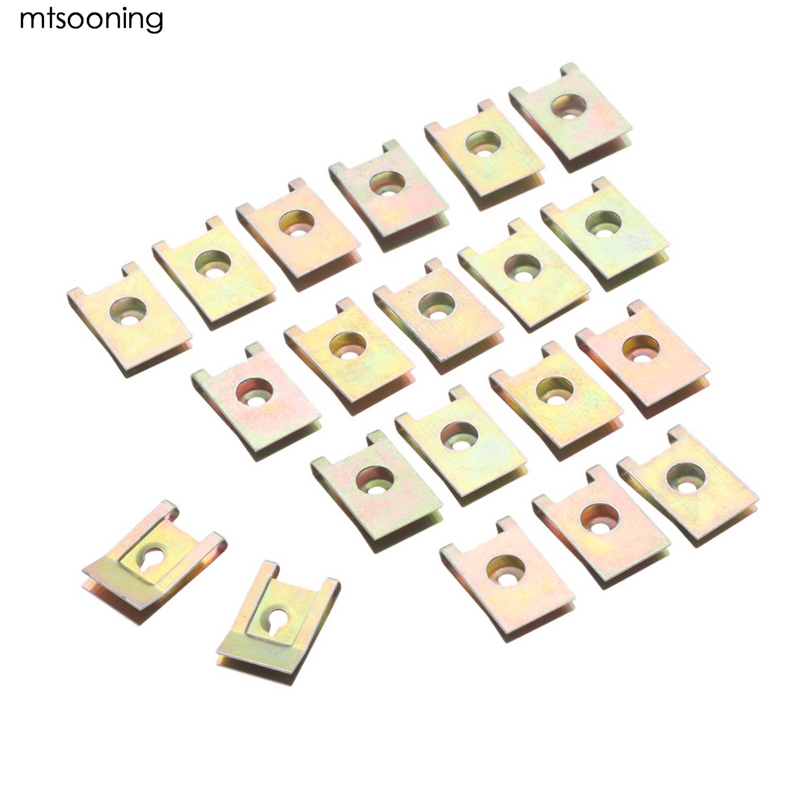 Clips de fixation de voiture, 20 pièces, Base à vis Type U 3mm, Clips de fixation de montage, pare-choc de moteur Automobile